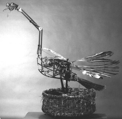 Animiertes Filmrequisit "Vogelzwitschermaschine"